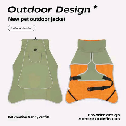 the HYDROHOUND WEATHER GUARD - Large Dog Pet Windbreaker, Dog Raincoat, Pet Storm Coat, Waterproof/Outdoor, Pet Outdoor Waterproof Clothes, Pets Raincoat Accessories