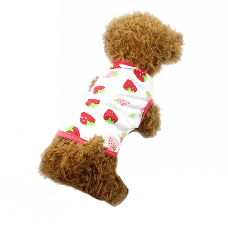 the COOLBARK SUMMER TEE - Dog Clothes Summer Thin Dog Vest T-Shirt, Print Dog Cute Outfits, Chihuahua, Pet Clothing, French Bulldog, Pug Costumes, Puppy Shirts