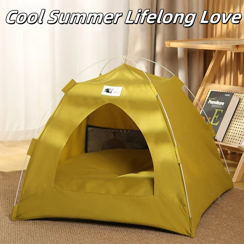the DOG DOME TENT - Dog/Cat Tent House, Dog/Cat Bed, Cute Pet Bed, Comfortable Breathable Dual-Use for Cats/Dogs Portable