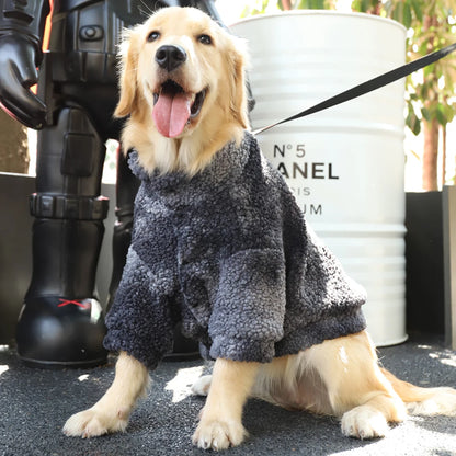 the BIG BEAR WOOL JACKET - HOOPET 3XL-7XL Winter Thick Big Dog Clothes, Lamb's Wool Jacket for Medium/Large Dogs, Windproof Coat, Pet Accessories