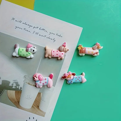 5pcs Dog Fridge Magnet Set - Creative Decor for Office, Kitchen, and Storage Cabinets - Home Decoration - Holiday Gift