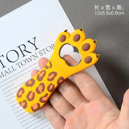 Cartoon Cute Animal Paw Wine Bottle Opener Beer Bottle Opener Cat Magnet Refrigerator Sticker Dog Fridge Magnet Beer Opener