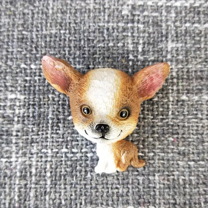 3D animal magnet refrigerator sticker simulation dog labrador Pug corgi Teddy Bichon resin Craft wall door home decoration gifts