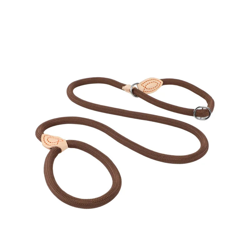 the TRAINMASTER BRAIDED LEAD - 1.5M/1.8M Dog Leash Slip Rope, Lead Leash Heavy Duty Braided Rope, Adjustable Loop Collar Training Leashes for Medium/Large Dogs