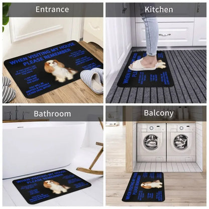 Beagle Dog Doormat Non-Slip Kitchen Bath Mat Living Room Door Floor Entrance Carpet Rug