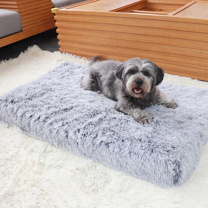 Plush Rectangle Pet Nest Cotton Deep Sleep Dog Sofa Bed Pet Supplies Fluffy Super Soft Winter Warm Dog Beds Sleeping Cushion