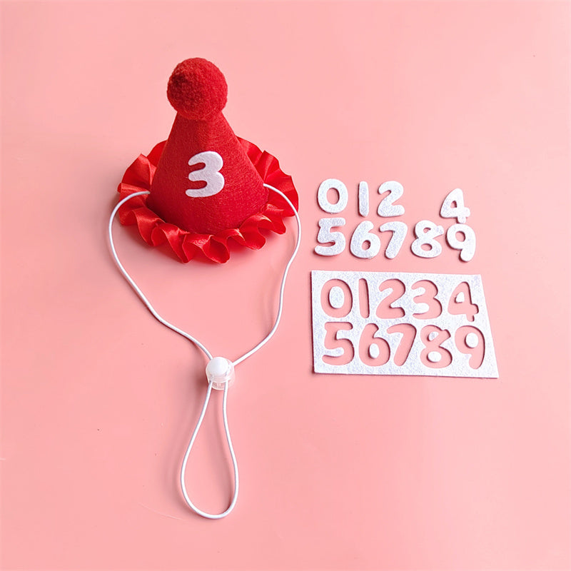 Dog Birthday Scarf Hat Set Cat Birthday Party Supplies Pet Scarf Puppy Birthday Lace Hat Scarf for Small Medium Dog Pet