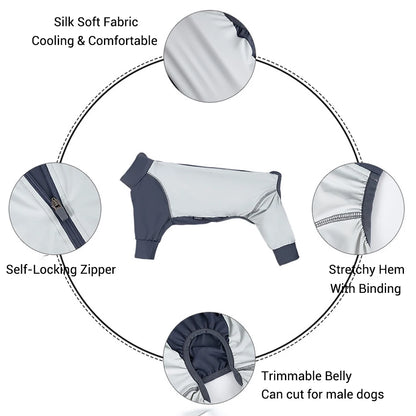 Summer Cooling Dog Vest Shirt UPF50+ Sun Protection Dog Jumpsuit Fast Drying Dirt-Proof Dog Clothing Soft Summer Outdoor Overall