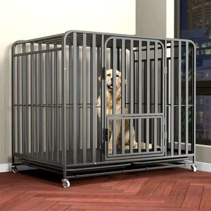 Household Indoor and Outdoor Dog Cage Large Dog Medium Dog Cage with Toilet Golden Retriever Labrador Cage Pet Supplies House
