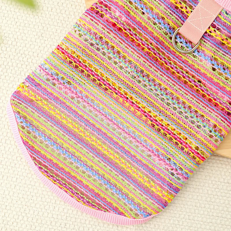 XS-5XL Dog Vest Stripped Breathable Pet Thin T-Shirt for Small Medium Big Dog Fashion Golden Retriver Vest Pet Clothes