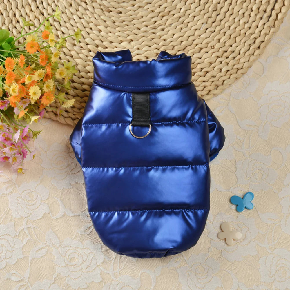 Winter Dog Down Jackets Clothes Thick Warm Puppy Dog Costume Coat Leather Pet Clothes Windproof for Small Medium Dogs Chihuahua