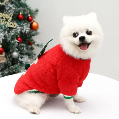 the YULEPAW WINTER COAT - Dog Christmas Clothes, Winter Warm Pet Clothes for Small/Medium Dogs, Elk Santa Claus Dog/Cats Coat Hoodies, Christmas Dogs Costume