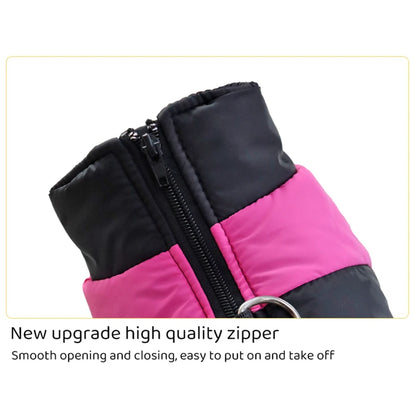 Waterproof Pet Dog Puppy Vest Jacket Winter Warm Dog Clothes Pet Padded Vest Zipper Jacket Coat For Small Medium Large Dogs