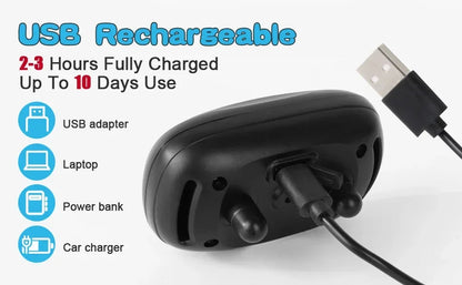 the VIBEQUIET DOG TRAINER - Pet Dog Anti Barking Device, USB Rechargeable Dogs Training Collar, Ultrasonic Stop Barking Vibration Anti-Bark Collar