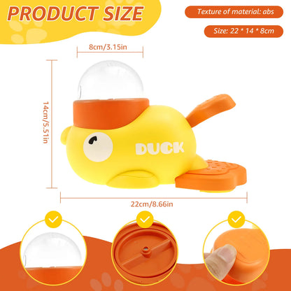 Interactive Duck Shaped Dog Slow Feeder Toy Pet Automatic Intelligence Food Dispenser Training Cat Dog Snack Toy