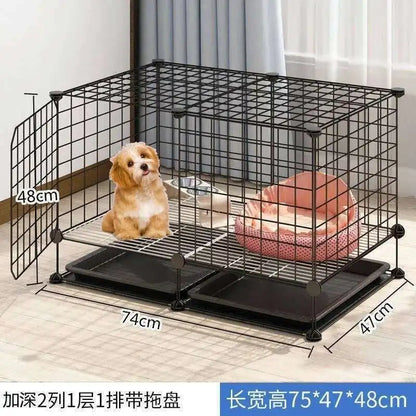 Simple Iron Living Room Dog Houses Indoor Balcony Pomeranian Teddy Dog Kennel Pet Fences Creative Home Puppy Courtyard Pet Cage