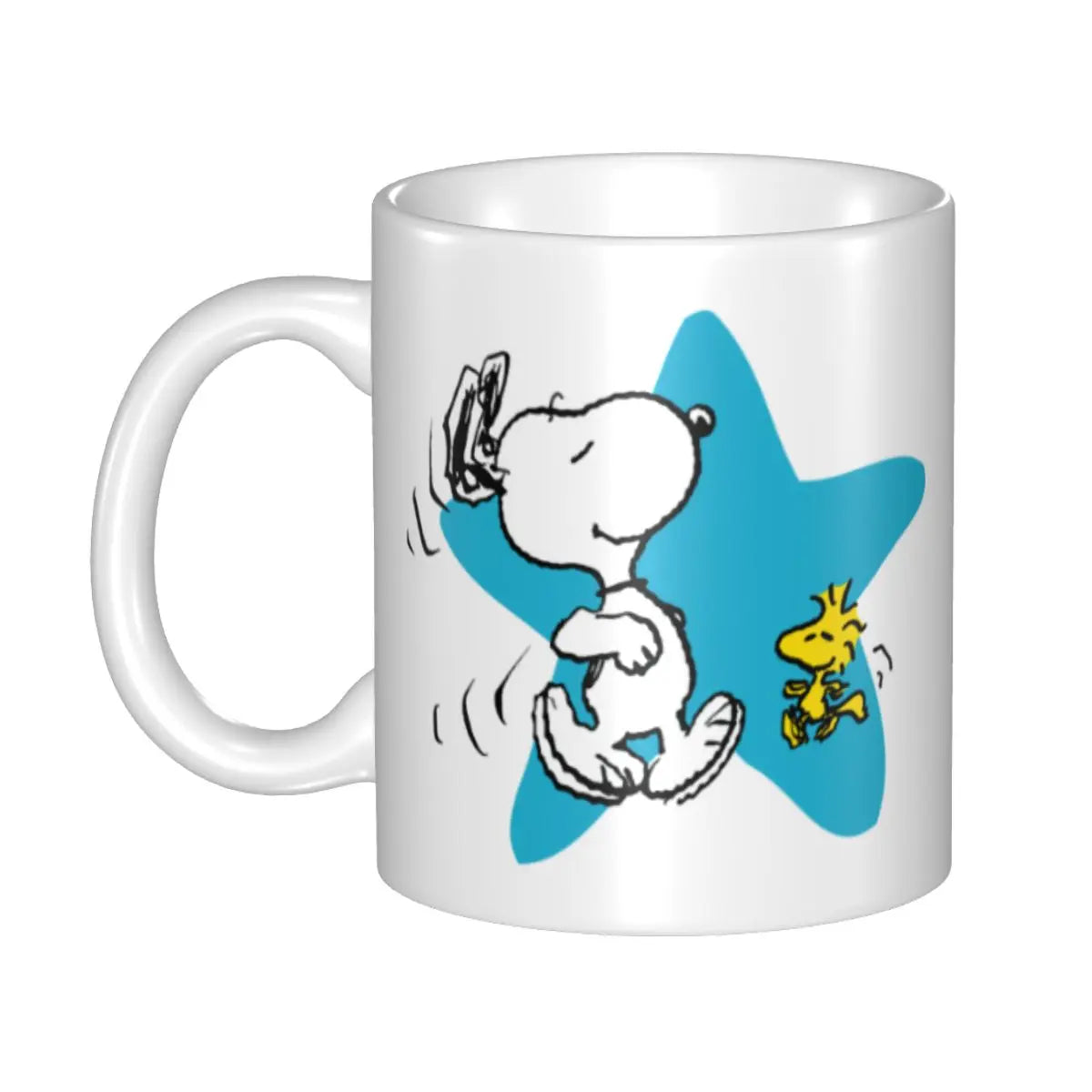 Manga Snoopy Woodstock Cartoon Dog Coffee Mug DIY Customized Ceramic Tea Milk Mug