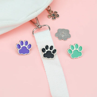 animal muticolor cat dog paw Enamel Pin Brooch Cartoons Badge for Bags Jeans Hoodies Denim Lapel Pin Jewelry Kids Best Gift