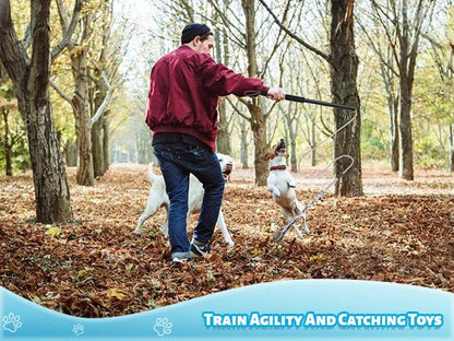 Flirt Pole for Dogs Interactive Dog Toys Durable Heavy Duty Dog Flirt Pole Suitable for Small and Medium Dogs Great Exercise