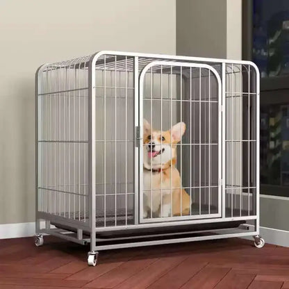 Household Indoor and Outdoor Dog Cage Large Dog Medium Dog Cage with Toilet Golden Retriever Labrador Cage Pet Supplies House