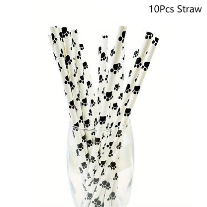 Dog Party Decoration Pet Party Tableware Plate Cup Napkin Tablecloth Birthday Party Banner