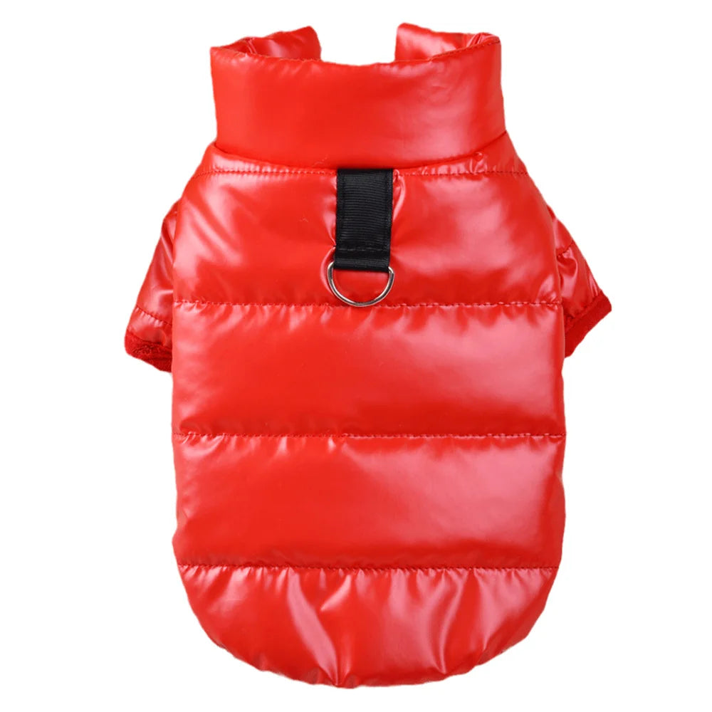 Winter Dog Down Jackets Clothes Thick Warm Puppy Dog Costume Coat Leather Pet Clothes Windproof for Small Medium Dogs Chihuahua