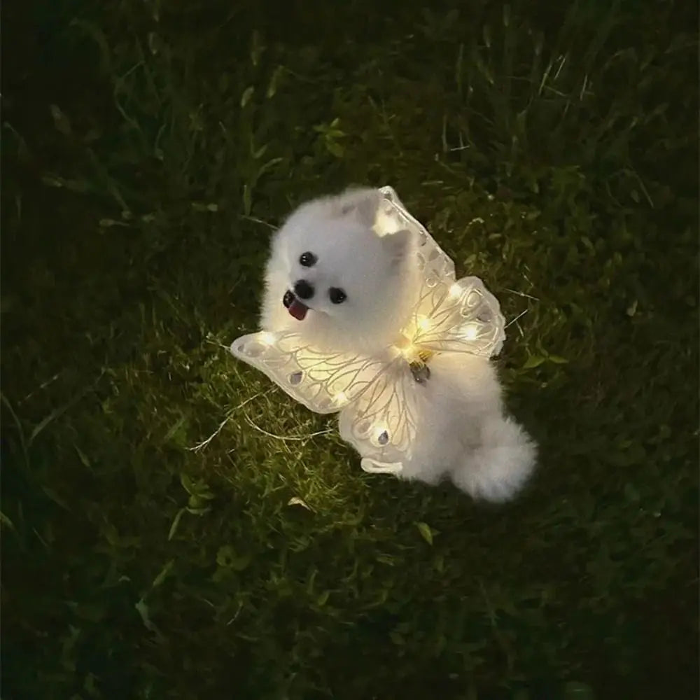 the ANGEL WINGS - Cute Glowing Dog Wing Butterfly for Small/Medium Dog Clothes, Sweet Gift Pet Back Decoration