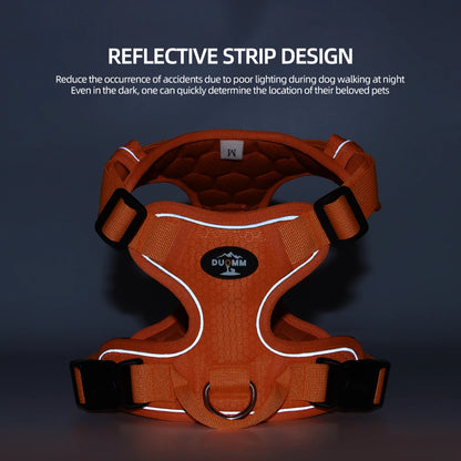 No Pull Dog Harness Pet Reflective Nylon Adjustable Medium Large Naughty Dog Vest Safety Vehicular Lead Walking Running