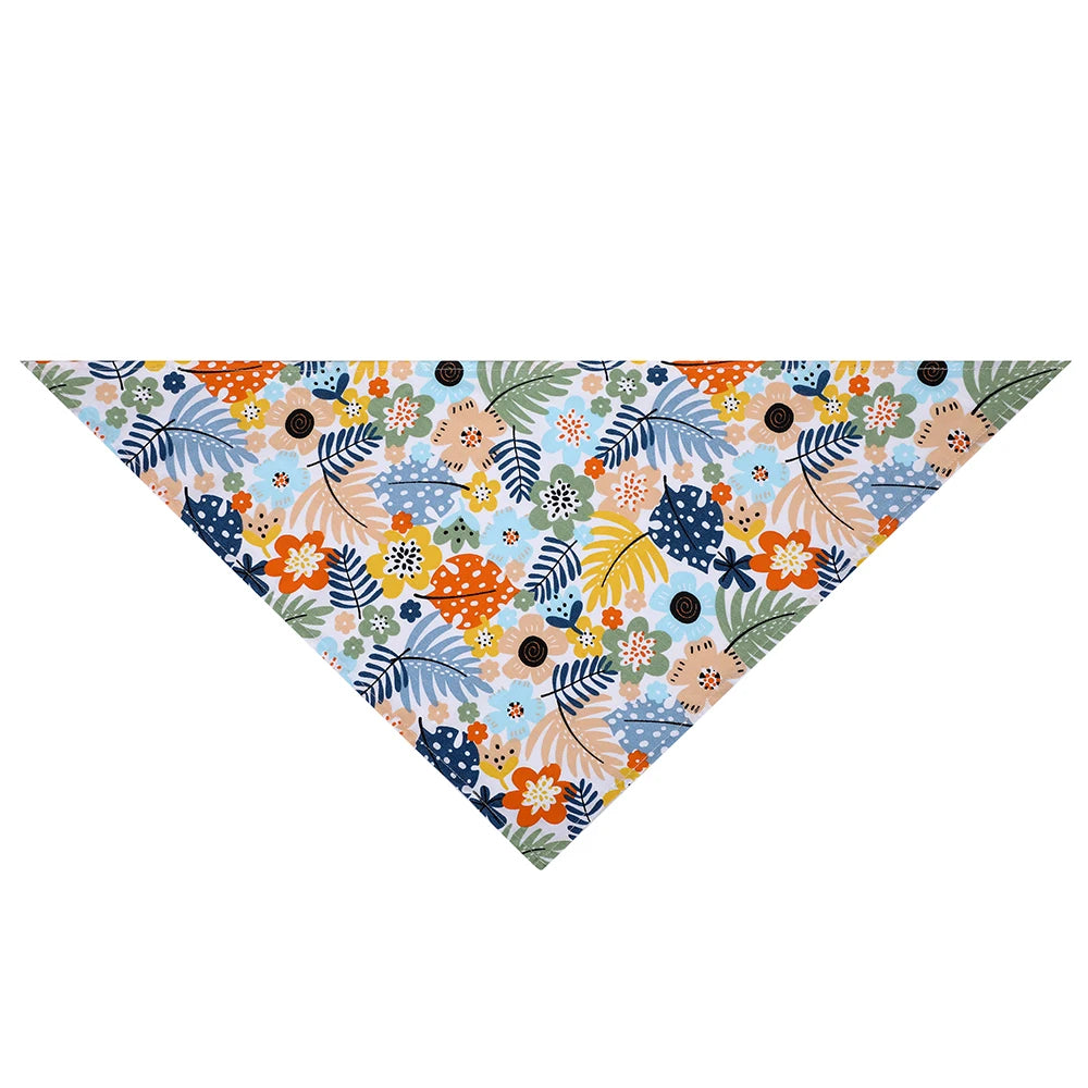 Sucado Dog Bandana Fruit Floral Spring Washable Soft Doggy Scarf Kerchief Summer Adjustable for Small Medium Large Dogs Pets