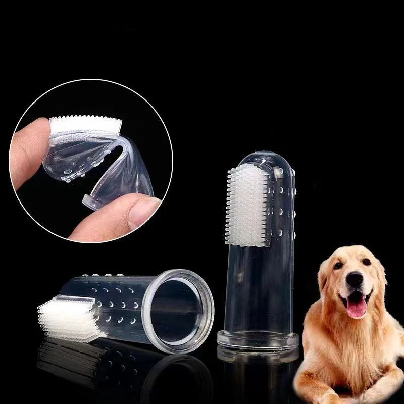 the SMILECUFF FINGER BRUSHES - Silicone Soft Pet Finger Cuff Toothbrushes, Dog Brush - Bad Breath, Tartar Teeth, Care Tool, Cat/Dog Cleaning Scrub, Silica Gel Pet Supplies