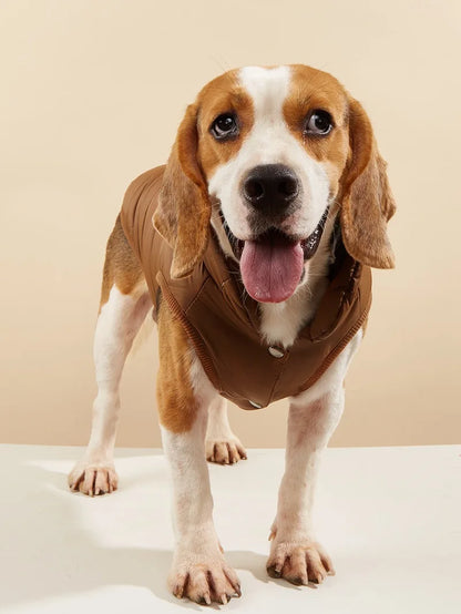 Winter Pet Dog Coat Winter Warmth Clothes Winter Dog Vest With Integrated Keep Warm Fleece Back Zipper For Small Medium Dog