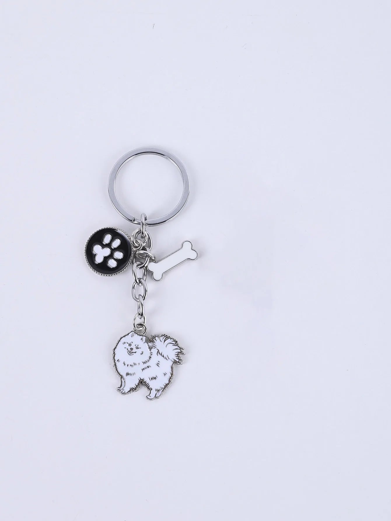 Pet dog car keychain pendant creative metal accessories key ring holiday gifts