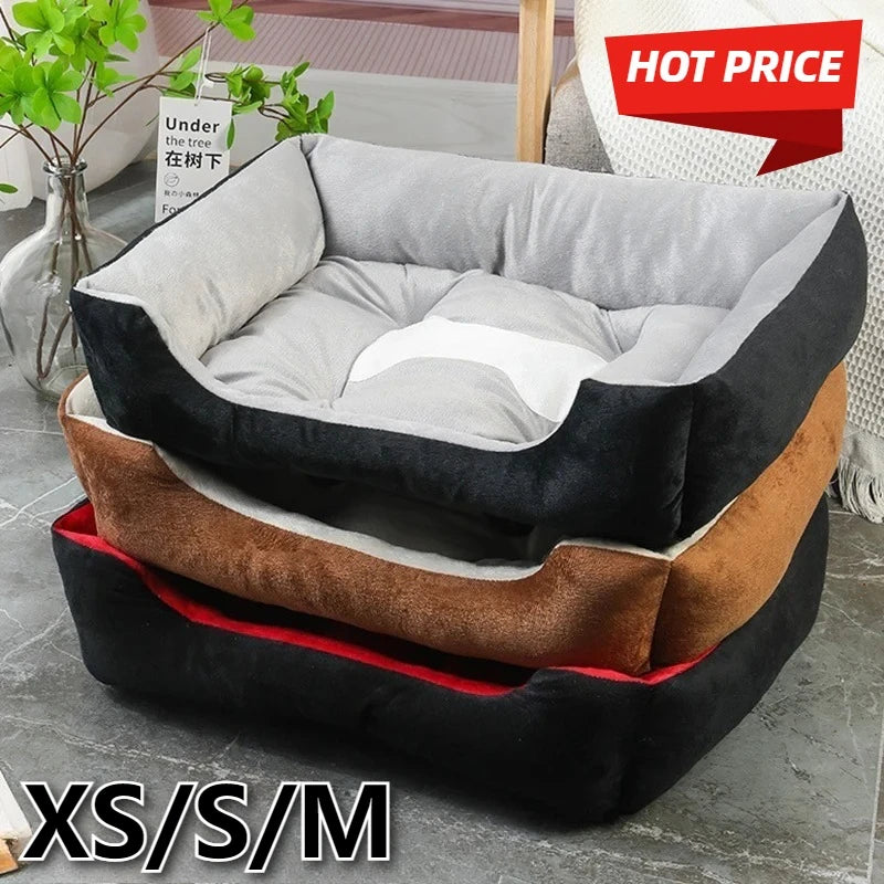 Dog Bed for Large Dog Cushion Square Breathable Non-slip Sleeping Cat Bed Winter Warm Thickened Dog Bed Soft Cat Mat Pet House