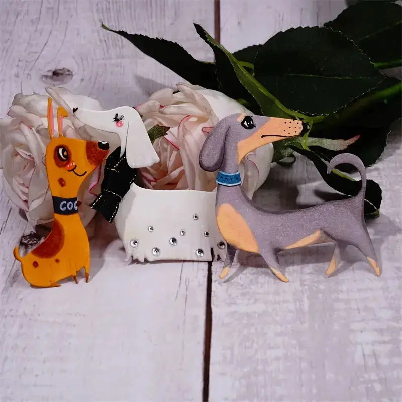 Three little dogs Metal Cutting Dies Scrapbooking Stencil Die Cuts Card Making DIY Decorative Craft Embossing Dies