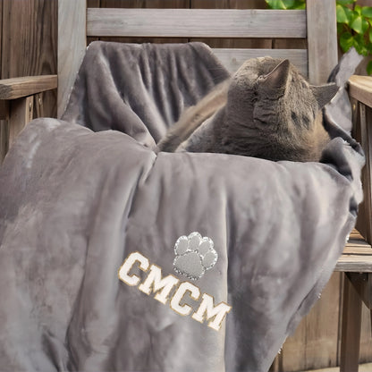 Pet Custom Name Blanket, Personalized Dog Name Blanket, Dog Memorial Blanket, Warm Dog Blanket,Letter color random