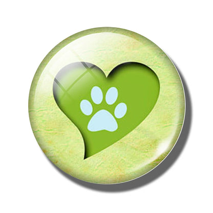 Yellow Brown Dachshund 30MM Fridge Magnet Handmade Weiner Dog Glass DomeRefrigerator Magnets Sticker Cute Animals Kitchen Decor