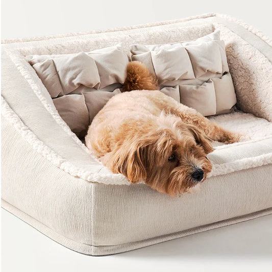 Winter Warm Dog Kennel High Elasticity Sponge Dog Beds Removable Washable Cat/Dog Sofa for Medium-sized Dogs Pet Supplies