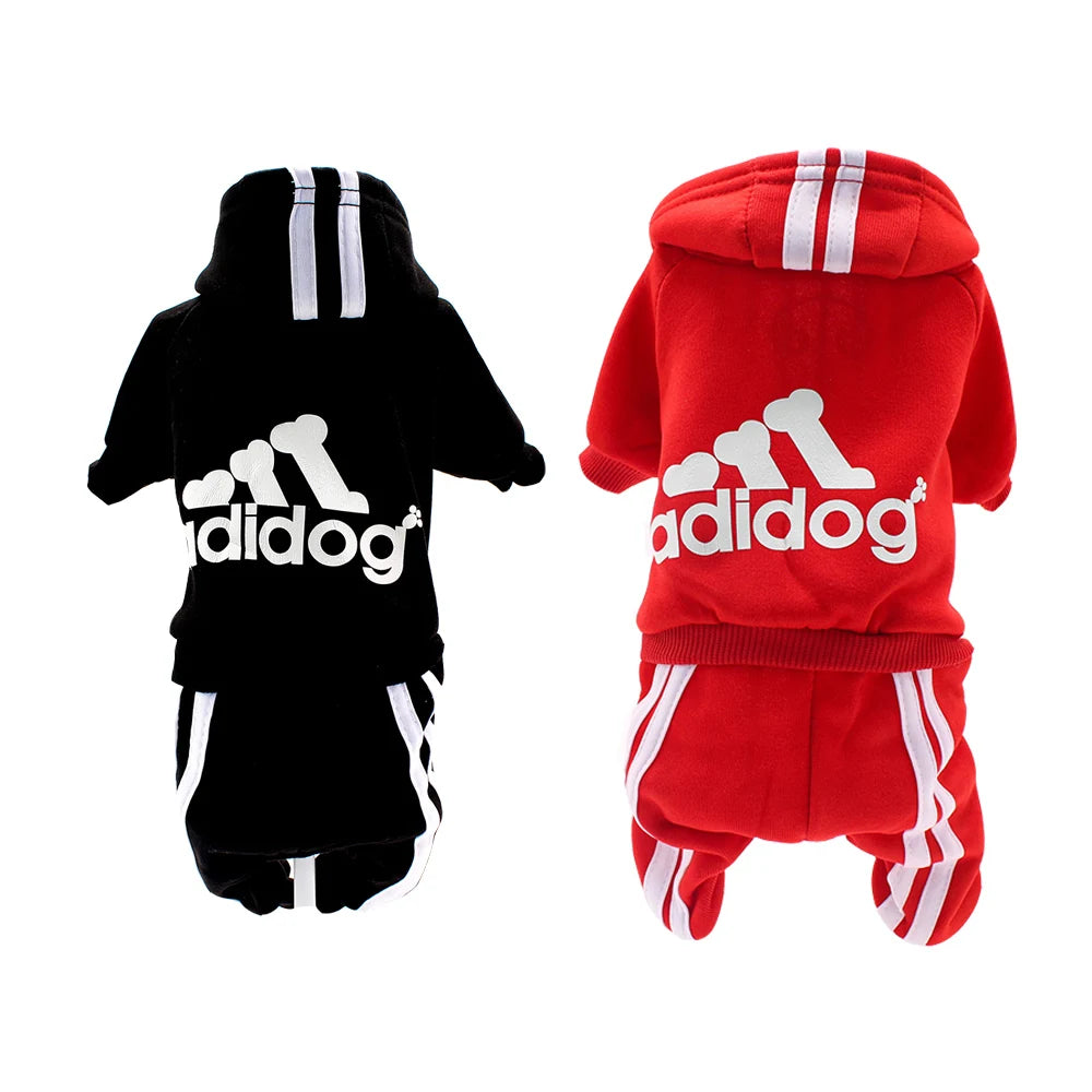 4 Legs Sweatshirt Fashion Stripes Puppy Clothes Soft Warm Pullover Dog Winter Jumpsuit Dog Hoodies for Small Medium Dogs Cats