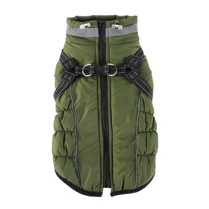 the NIGHTGUARD REFLECTIVE COAT - Medium and Large Dogs Winter Reflective Cotton Coat, Thick and Warm Dog Coat, Night Walking Safety and Cold Proof Clothing