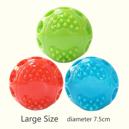 the CAITEC TOYS - Caitec Dog Toys, Squeaking Bouncing Ball, Durable Floatable Springy Pet Toys, Squeaky Ball, Bite Resistant