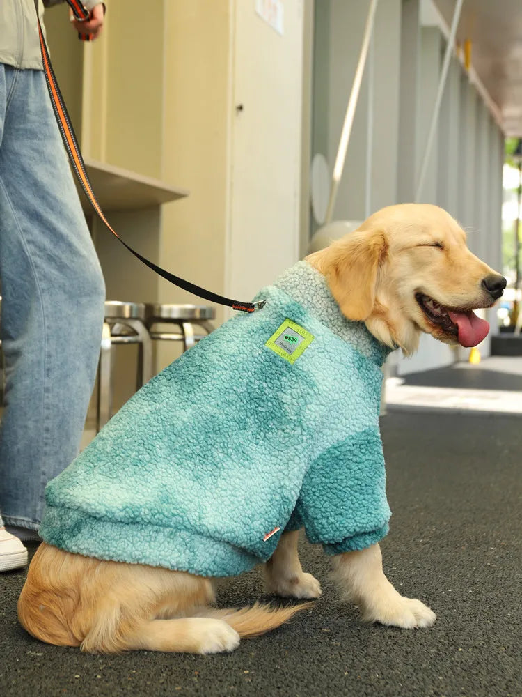 the BIG BEAR WOOL JACKET - HOOPET 3XL-7XL Winter Thick Big Dog Clothes, Lamb's Wool Jacket for Medium/Large Dogs, Windproof Coat, Pet Accessories