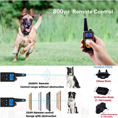 the POWERPET COMMAND PRO - VIP Electric Dog Training Collar, Waterproof Dog Bark Collar, Pet with Remote Control Rechargeable Anti-Barking Device Equipment