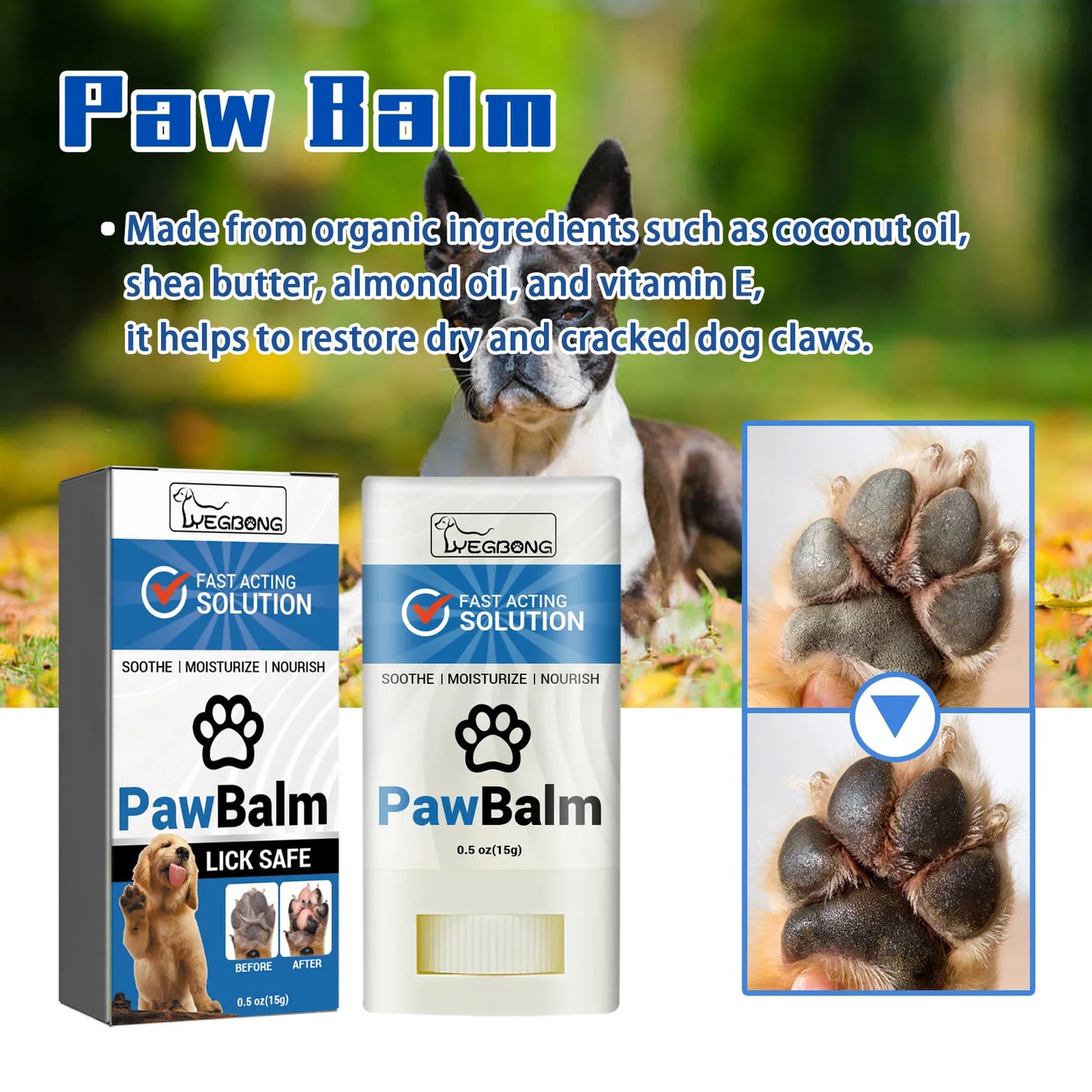 the PROTECTED PAW BALM - Pet Paw Balm for Dog, Natural Moisturizing Feet Repair, Dry Cracked Relieve Discomfort All Season Pet Paw Protection Cream