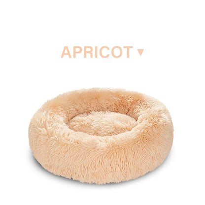 Calming Dog Bed for Small Dogs - Donut Washable Small Pet Bed, Anti-Slip Round Fluffy Plush Faux Fur Large Cat Bed