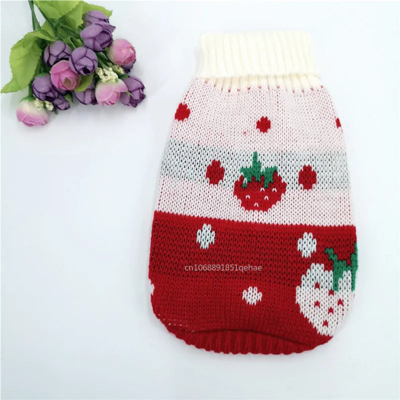 the PAWFROST COZY KNIT PET SWEATER - Small Cat/Dog Sweater/Pullover, Winter Dog Clothes for Small Dogs, Chihuahua/Yorkies Puppy Jacket, Pet Clothing Christmas