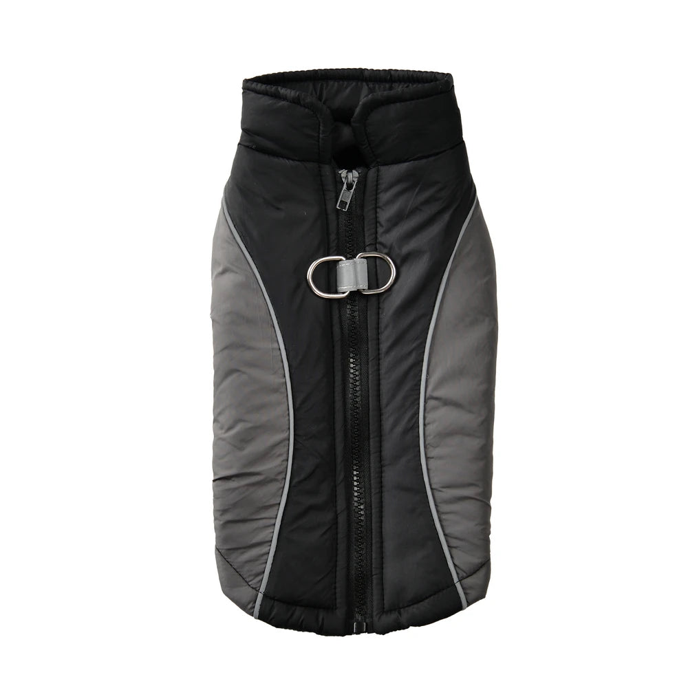 the GLOWGUARD REFLECTIVE JACKET - Reflective Dog Jacket/Coat for Small/Medium Dogs/Cats, Winter Warm Dog Clothes With D-Ring, Windproof Yorkshire Pug Puppy Clothing