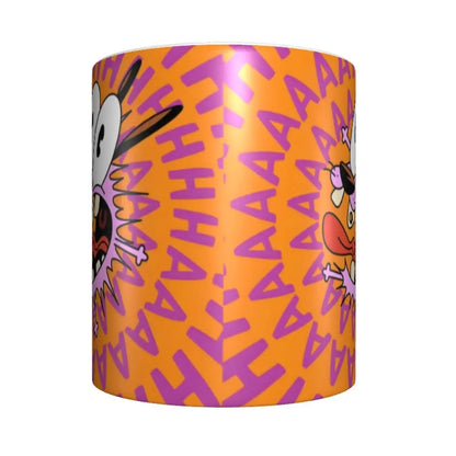 Personalized C-Courage The Cowardly Dog Coffee Mug DIY Ceramic Milk Tea Mug Cup