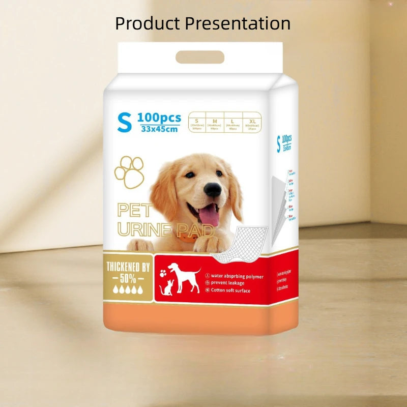 the DOG DIAPER MATS - 100/50/40/25PCS High Absorbent Thick Dogs Diapers, Disposable Puppy Training Pee Pads, Quick Dry Surface Mat, Clean Cushion