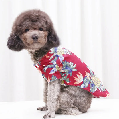 Summer Pet Dog Clothes Cool Beach Hawaiian Style Dog Cat Shirt Breathable Dog T-Shirts Chihuahua Dog Costumes Pet Puppy Clothing