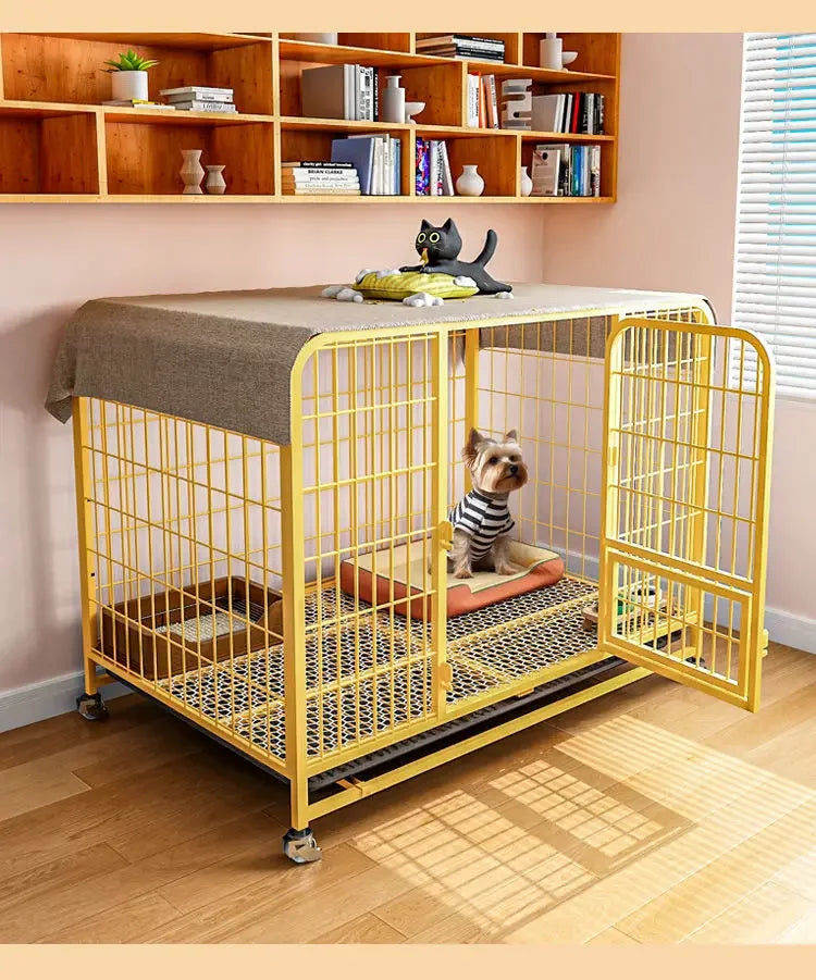 the BOLD & the BEAUTIFUL - Dog Indoor with Toilet Separation, Bold Pet Cage, Golden Retriever/Labrador Household Dog Cage, Playpen Dog Cage Medium/Large